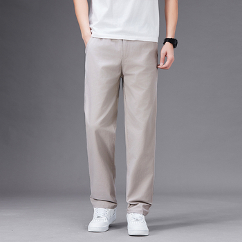 Férfi vékony, lezser nadrág, plus size tavaszi és őszi sportnadrág, laza, egyenes szabású nadrág, pamut overall, határokon átnyúló vásárlásra is kapható.