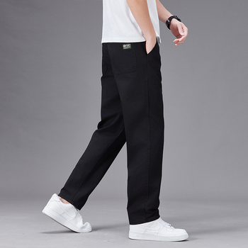 Férfi vékony, lezser nadrág, plus size tavaszi és őszi sportnadrág, laza, egyenes szabású nadrág, pamut overall, határokon átnyúló vásárlásra is kapható.