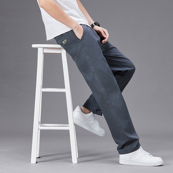 Férfi vékony, lezser nadrág, plus size tavaszi és őszi sportnadrág, laza, egyenes szabású nadrág, pamut overall, határokon átnyúló vásárlásra is kapható.