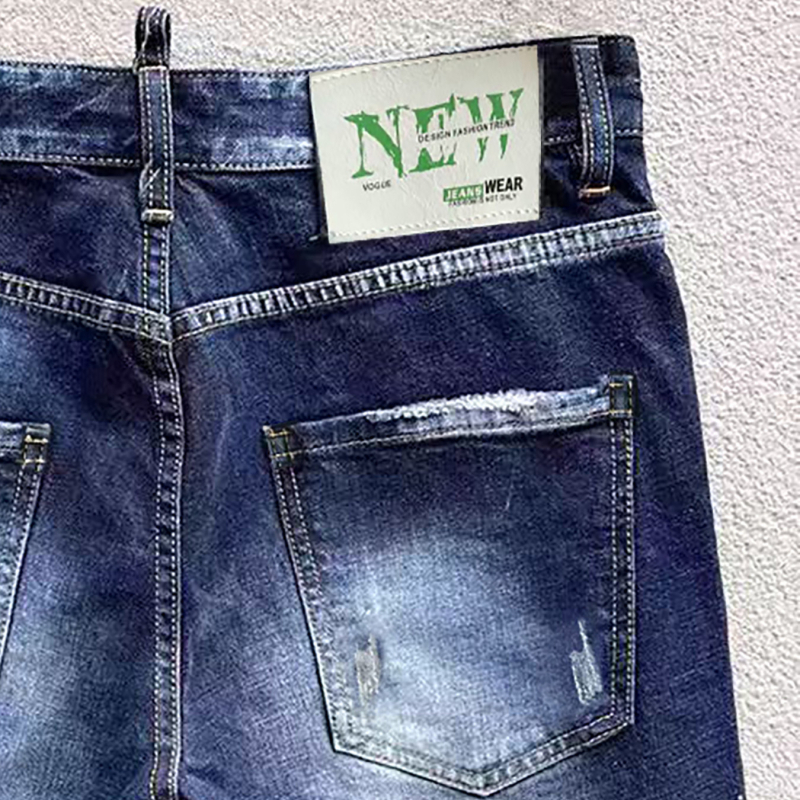 2025 tavaszi új, egyenes szabású férfi farmernadrág, személyre szabott, betűnyomtatással, divatos, minden mérkőzésre alkalmas, amerikai népszerűségnek örvend