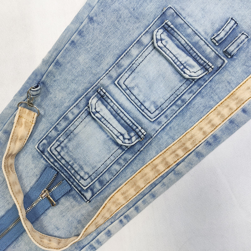 Europa i Sjedinjene Države prekogranične 2025 nove traperice za ispiranje u skladu boja muške modne marke slim-fit modne muške traperice s patentnim zatvaračem