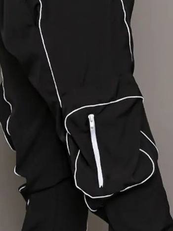 Határokon átnyúló e-kereskedelemmel foglalkozó független állomású férfi lezser fényvisszaverő csíkos tavaszi, nyári és őszi normál utcai tide többzsebes overall