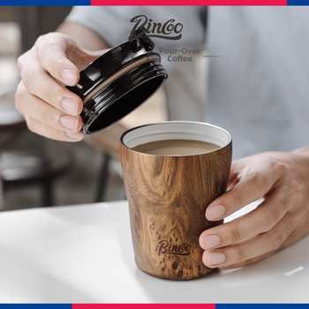 Bincoo kohvitass/fikseeritud pihustiga portselanist suure mahutavusega termoskruus retro värviväärtusega kaasaskantav tass