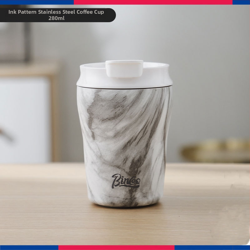 Bincoo kohvitass/fikseeritud pihustiga portselanist suure mahutavusega termoskruus retro värviväärtusega kaasaskantav tass