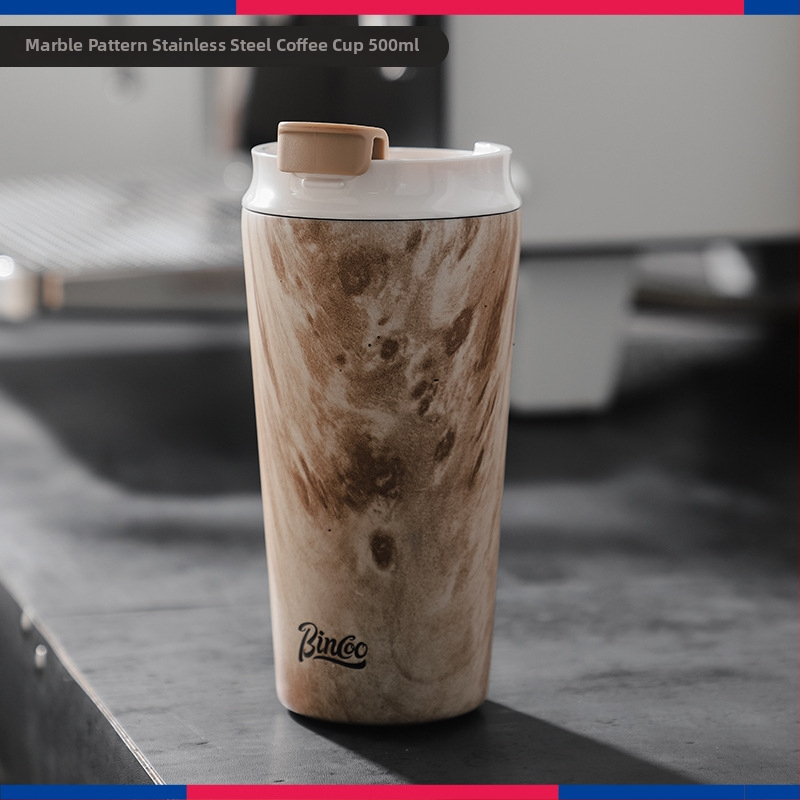 Bincoo kohvitass/fikseeritud pihustiga portselanist suure mahutavusega termoskruus retro värviväärtusega kaasaskantav tass