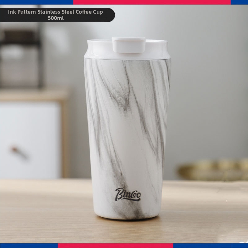 Bincoo kohvitass/fikseeritud pihustiga portselanist suure mahutavusega termoskruus retro värviväärtusega kaasaskantav tass