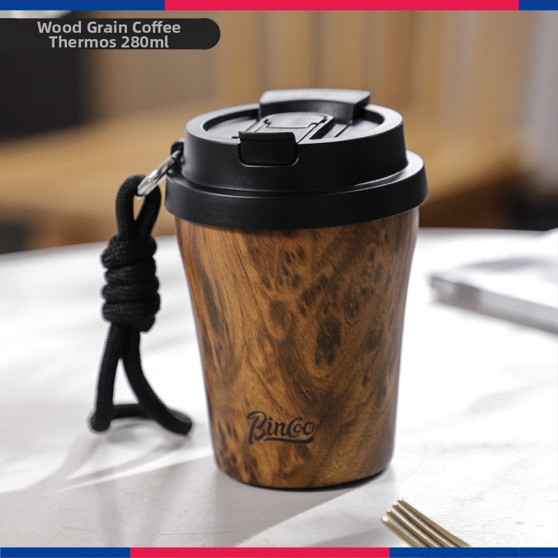 Bincoo kohvitass/fikseeritud pihustiga portselanist suure mahutavusega termoskruus retro värviväärtusega kaasaskantav tass