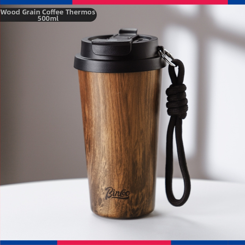 Bincoo kohvitass/fikseeritud pihustiga portselanist suure mahutavusega termoskruus retro värviväärtusega kaasaskantav tass