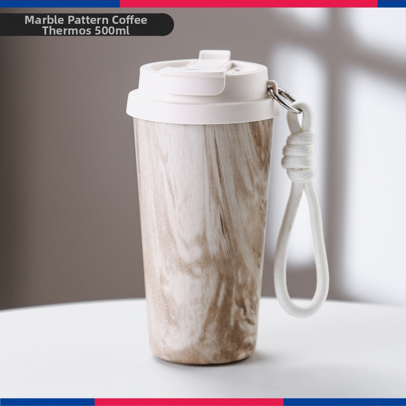 Bincoo kohvitass/fikseeritud pihustiga portselanist suure mahutavusega termoskruus retro värviväärtusega kaasaskantav tass