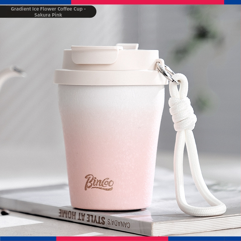 Bincoo kohvitass/fikseeritud pihustiga portselanist suure mahutavusega termoskruus retro värviväärtusega kaasaskantav tass