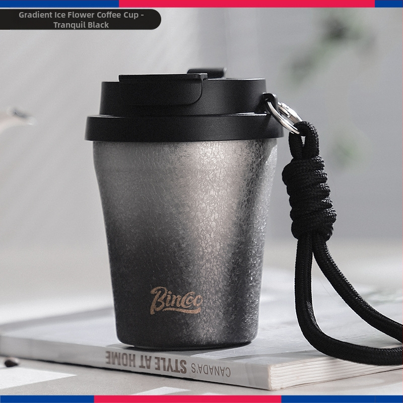 Bincoo kohvitass/fikseeritud pihustiga portselanist suure mahutavusega termoskruus retro värviväärtusega kaasaskantav tass