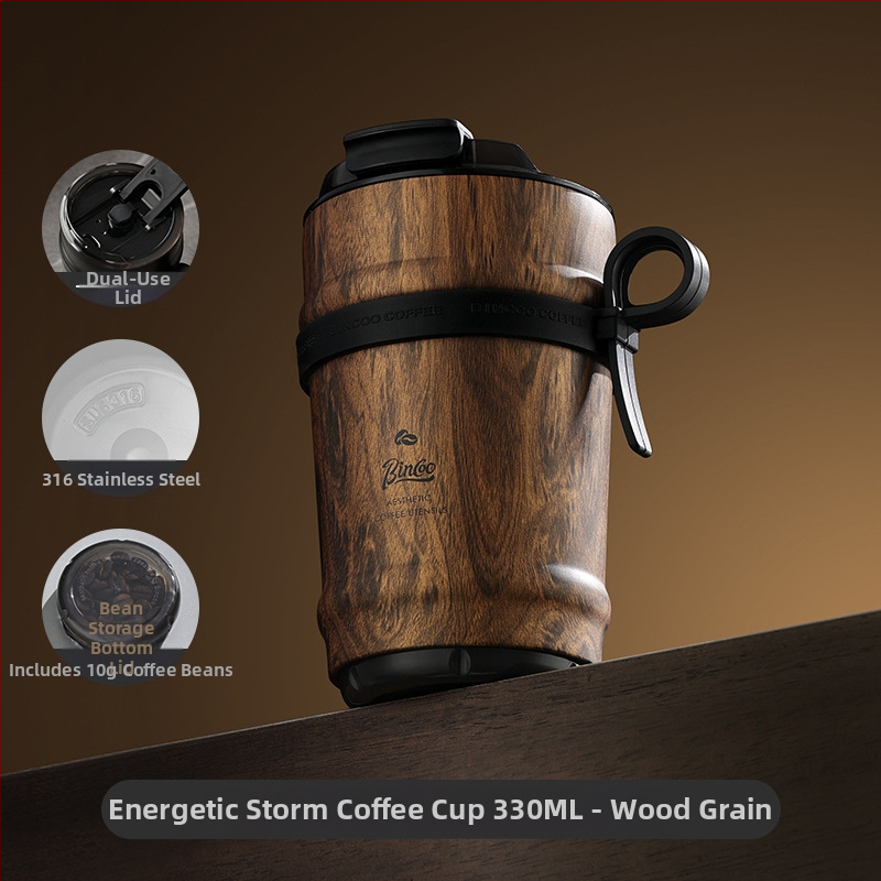 Bincoo kohvitass/fikseeritud pihustiga portselanist suure mahutavusega termoskruus retro värviväärtusega kaasaskantav tass