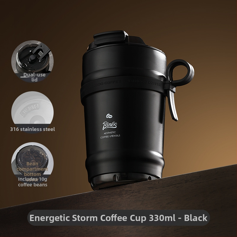 Bincoo kohvitass/fikseeritud pihustiga portselanist suure mahutavusega termoskruus retro värviväärtusega kaasaskantav tass