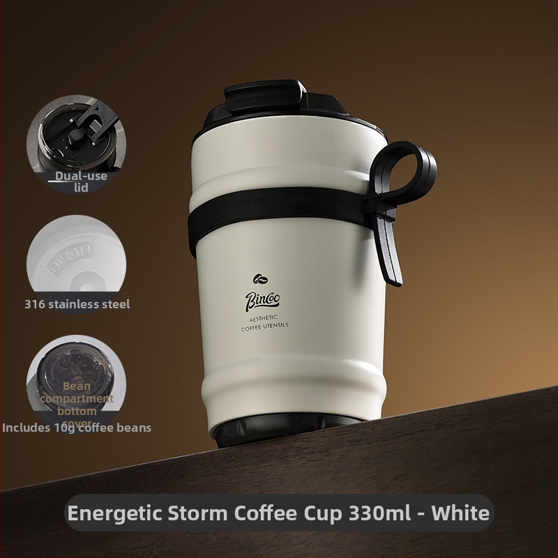 Bincoo kohvitass/fikseeritud pihustiga portselanist suure mahutavusega termoskruus retro värviväärtusega kaasaskantav tass