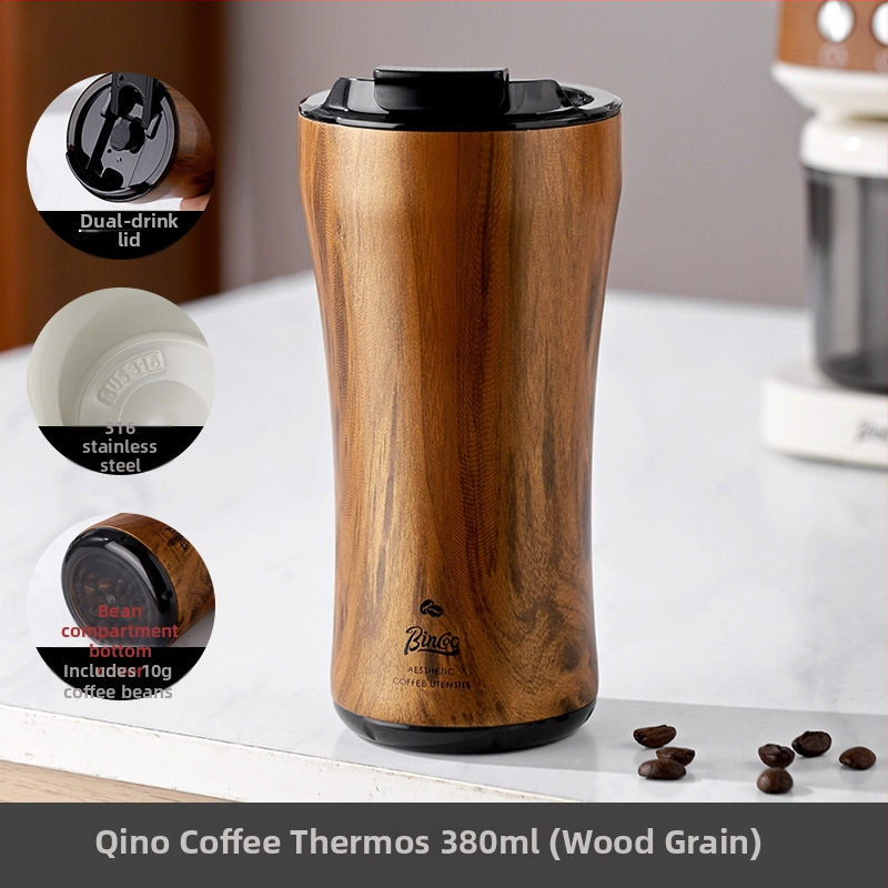 Bincoo kohvitass/fikseeritud pihustiga portselanist suure mahutavusega termoskruus retro värviväärtusega kaasaskantav tass