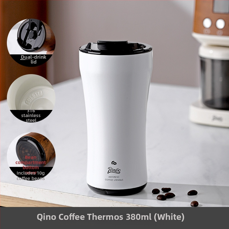 Bincoo kohvitass/fikseeritud pihustiga portselanist suure mahutavusega termoskruus retro värviväärtusega kaasaskantav tass