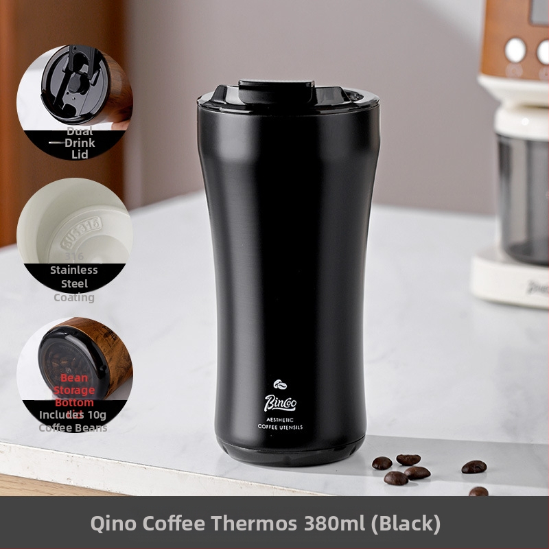 Bincoo kohvitass/fikseeritud pihustiga portselanist suure mahutavusega termoskruus retro värviväärtusega kaasaskantav tass