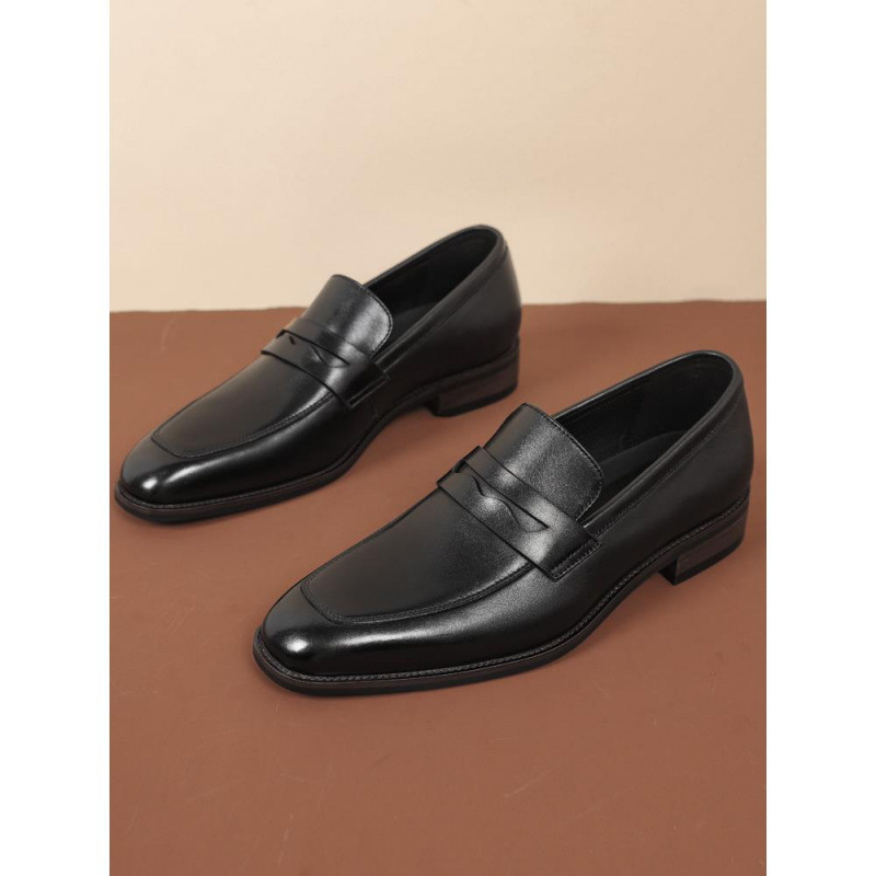 Vīriešu biznesa, formāli, uzvelkami mokasīni, rudens, īstas ādas, britu stila, pirmā slāņa, govsādas, kāzu, līgavaiņa apavi