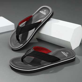 Лятно връхно облекло Корейски стил Модерни мъжки чехли Джапанки Удобни вътрешни и външни плажни джапанки Мъжки чехли