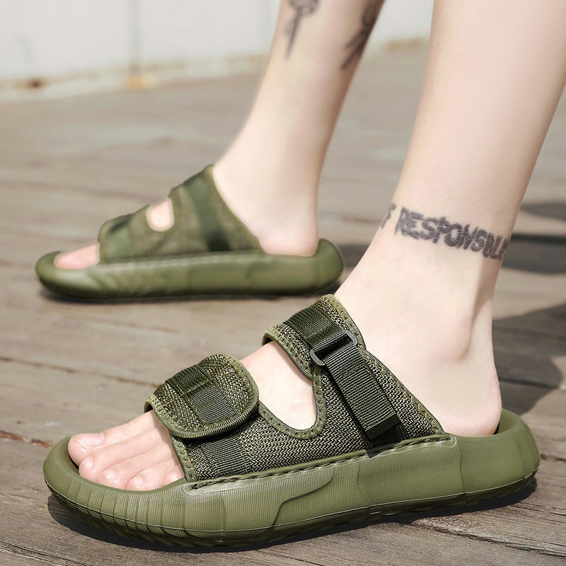 2025 új nyári szandálok férfi lélegző külső papucsok férfi sport puha talpú strandcipők csúszásmentes nagykereskedelem