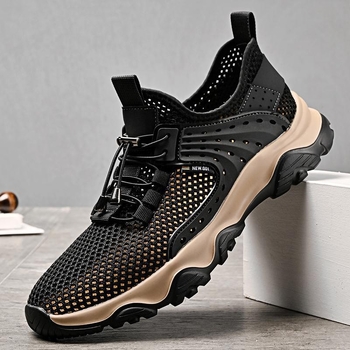 [Stoc disponibil] 2025 Sandale pentru bărbați, vară, exterior, cu vârf decupat, sandale pentru bărbați, antiderapante, rezistente la uzură, pantofi sport casual