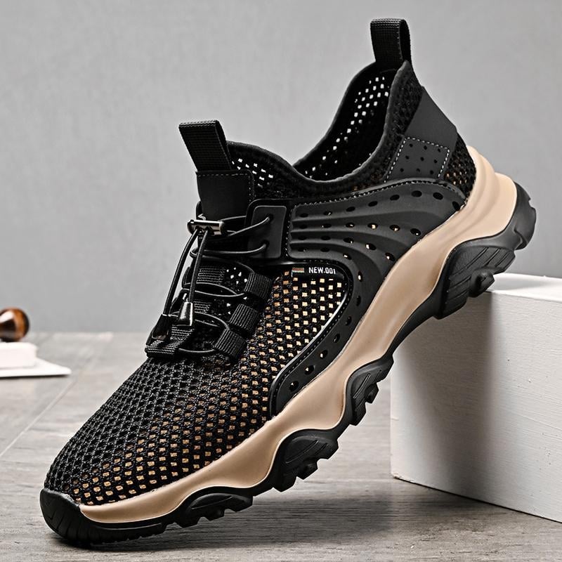 [Stoc disponibil] 2025 Sandale pentru bărbați, vară, exterior, cu vârf decupat, sandale pentru bărbați, antiderapante, rezistente la uzură, pantofi sport casual