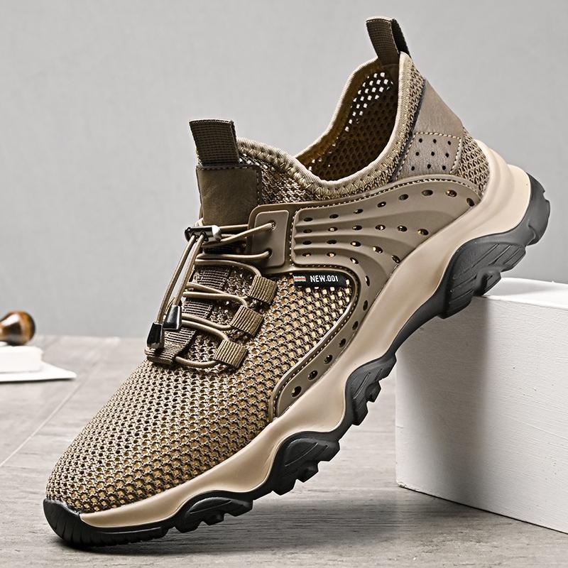 [Stoc disponibil] 2025 Sandale pentru bărbați, vară, exterior, cu vârf decupat, sandale pentru bărbați, antiderapante, rezistente la uzură, pantofi sport casual