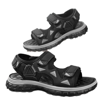 2025 tavaszi és nyári férfi új, nyitott orrú, divatos, mindenhez illő, mindennapi, hétköznapi, tépőzáras férfi szandál