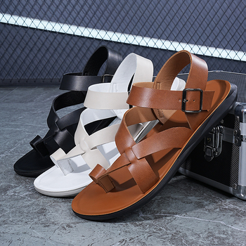 Férfi szandálok 2025 új strand nyári külső viselet Shein csúszásgátló kopásálló kettős célú szandálok nagy méret