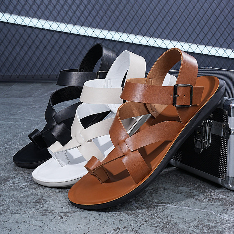 Férfi szandálok 2025 új strand nyári külső viselet Shein csúszásgátló kopásálló kettős célú szandálok nagy méret