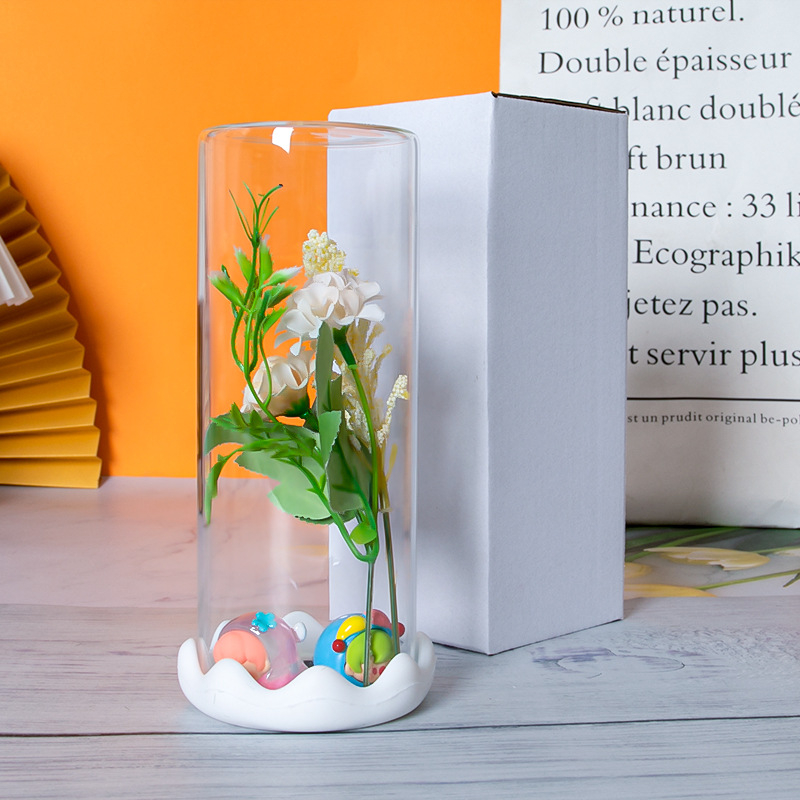 Nagykereskedelmi aranyos gabonagyöngyök tárolóedény átlátszó csattal felhőtakaró üvegedénybe aranyos gabonababa tároló dekoráció ajándék