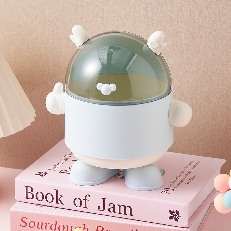 Interneta sarkanā darbvirsmas atkritumu tvertne Mājas biroja radošs mazs balts pūķis multfilmu uzglabāšanas muca Dažādu uzglabāšanas kaste Songtai vairumtirdzniecība