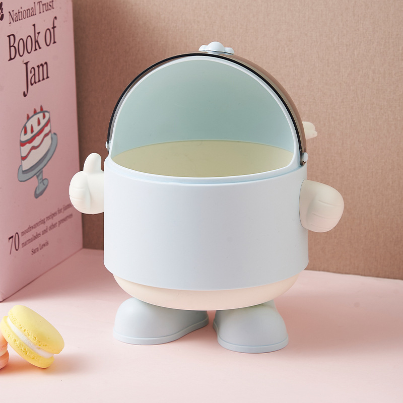 Interneta sarkanā darbvirsmas atkritumu tvertne Mājas biroja radošs mazs balts pūķis multfilmu uzglabāšanas muca Dažādu uzglabāšanas kaste Songtai vairumtirdzniecība