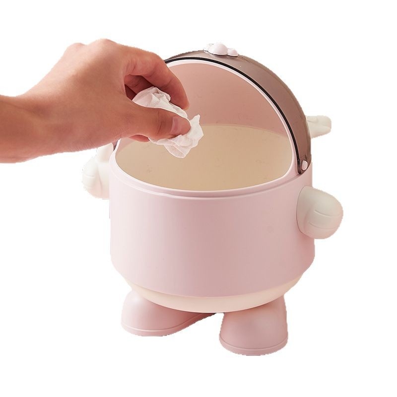 Interneta sarkanā darbvirsmas atkritumu tvertne Mājas biroja radošs mazs balts pūķis multfilmu uzglabāšanas muca Dažādu uzglabāšanas kaste Songtai vairumtirdzniecība