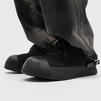 Férfi cipők 2024 nyara Új ifjúsági nagy orrú vastag talpú cipők Férfi lélegző, magasított sport- és szabadidős divatos cipők férfiaknak