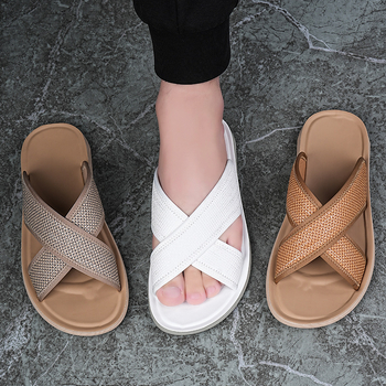 2025 Új Nyári Szandálok Férfiaknak, Csúszásmentes és Kopásálló, Otthoni Szabadtéri Viselet, Shein Hétköznapi Szandálok és Papucsok, Nagy Méret