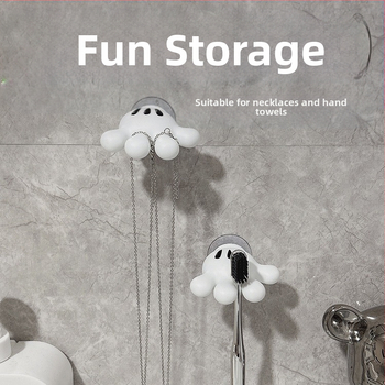 Kūrybingas animacinis dantų šepetėlių dėklas, skirtas namų apyvokos reikmenims, vonios kambariui, prie sienos tvirtinamas, be perforatorių, laikymo stovas, vientisas, kabliukų laikymo stovas