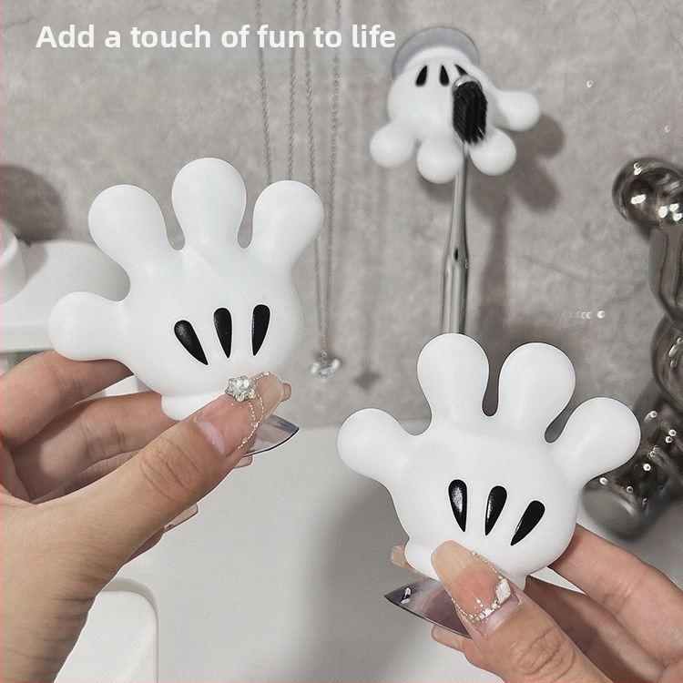 Kūrybingas animacinis dantų šepetėlių dėklas, skirtas namų apyvokos reikmenims, vonios kambariui, prie sienos tvirtinamas, be perforatorių, laikymo stovas, vientisas, kabliukų laikymo stovas