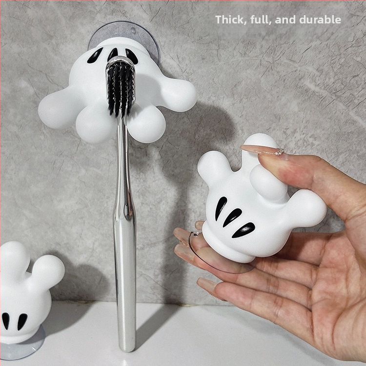 Креативен анимационен кобур за четка за зъби с длан, домакински стенен стелаж за съхранение без перфоратори, безшевна кука за съхранение