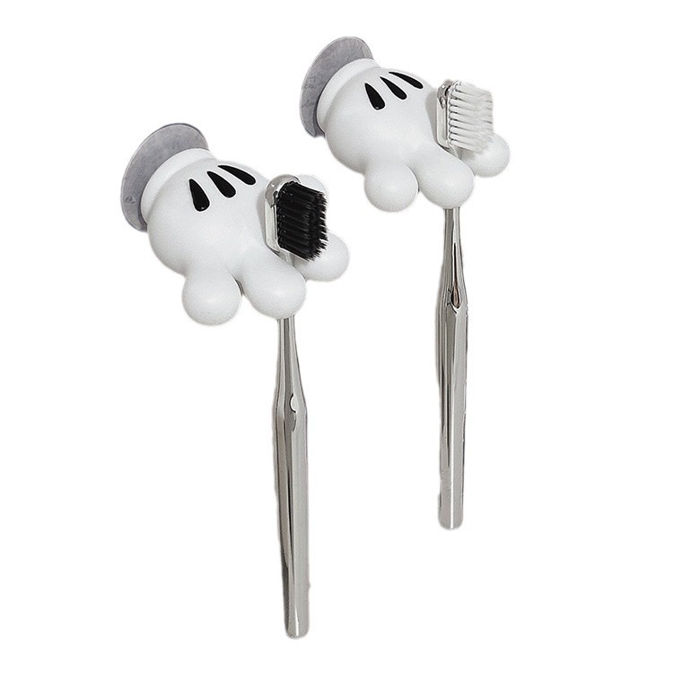 Kūrybingas animacinis dantų šepetėlių dėklas, skirtas namų apyvokos reikmenims, vonios kambariui, prie sienos tvirtinamas, be perforatorių, laikymo stovas, vientisas, kabliukų laikymo stovas