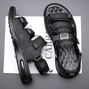 Sandale de vară pentru bărbați, sandale cu vârf deschis, sandale casual la modă, explozii rezistente la uzură, pantofi de plajă, sandale casual pentru bărbați