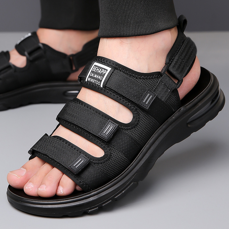 Sandale de vară pentru bărbați, sandale cu vârf deschis, sandale casual la modă, explozii rezistente la uzură, pantofi de plajă, sandale casual pentru bărbați