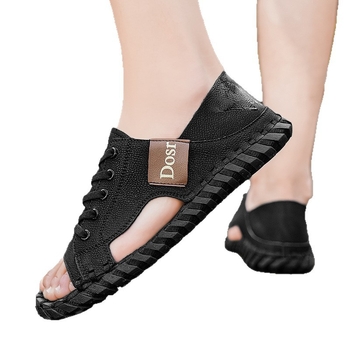 Ευρωπαϊκό Καλοκαιρινό Σανδάλια με Μαλακή Σόλα και Δέρμα, Ανδρικά Καθημερινά, Αναπνέοντα, Αντιολισθητικά, Πολυχρηστικά Τσόκαρα Trbottomyy Beach