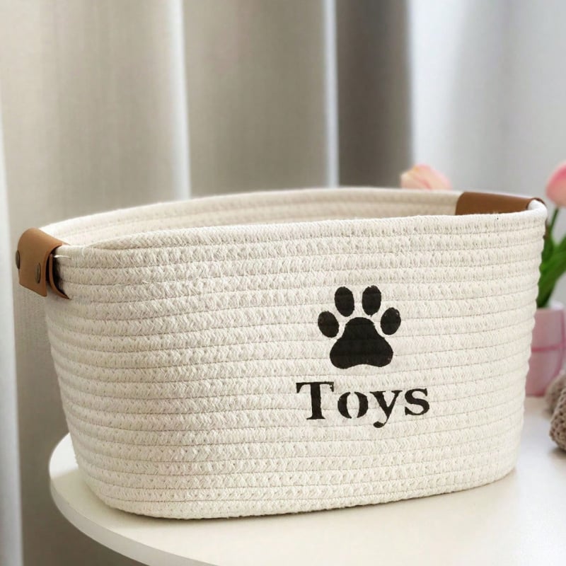 Gyári új, határokon átnyúló, pamutkötélből szőtt tárolókosár, kozmetikai cikkek befejező tárolókosár