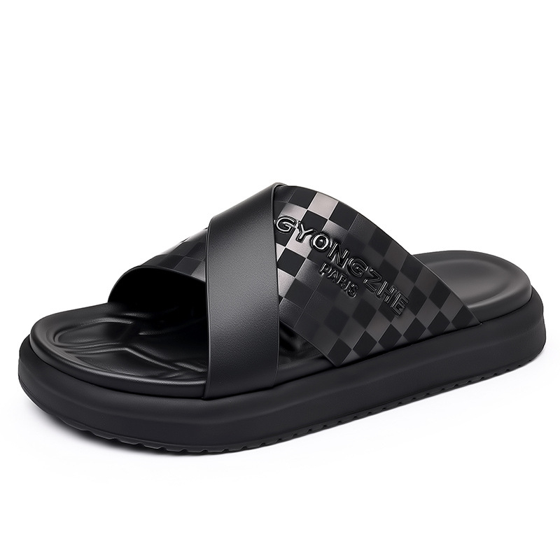 Sandale de vară pentru bărbați, cu fund gros și elastic, pentru copii, cu picioare obosite, vara 2025, papuci de brand de vară, respirabili, casual, pentru tineret