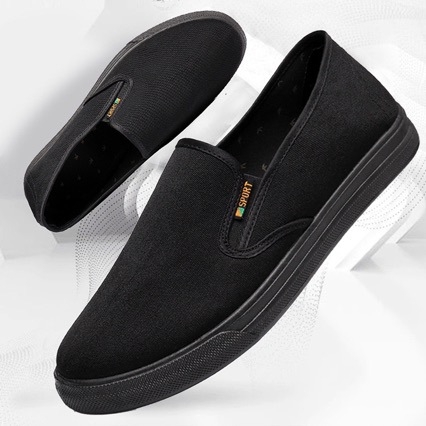 2025. aasta kevadine tehase otsemüük meeste vabaaja riidest kingad, vanad Pekingi riidest kingad, kerged, hingavad ja ruudulised, uus stiil