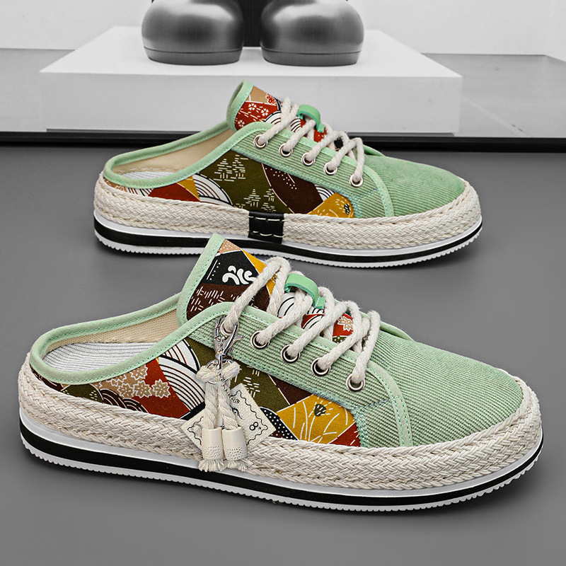 2025 tavaszi és nyári új, divatos, sokoldalú, ifjúsági, alkalmi, lélegző, szövetből készült férfi cipők, alkalmi, bebújós cipők