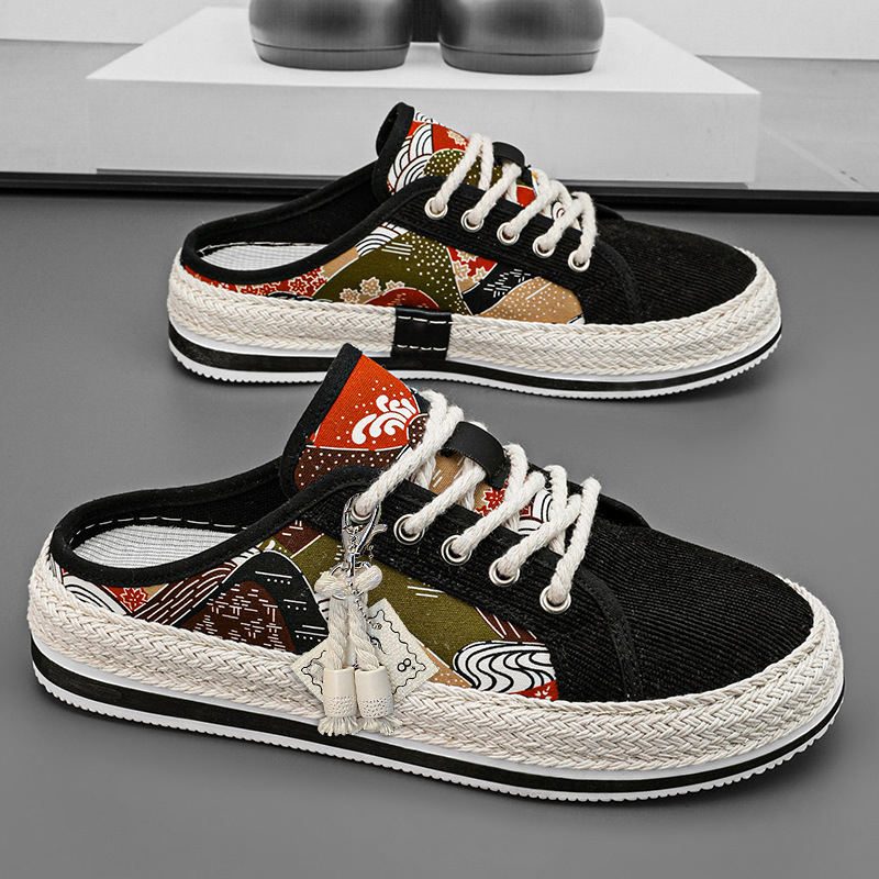 2025 tavaszi és nyári új, divatos, sokoldalú, ifjúsági, alkalmi, lélegző, szövetből készült férfi cipők, alkalmi, bebújós cipők