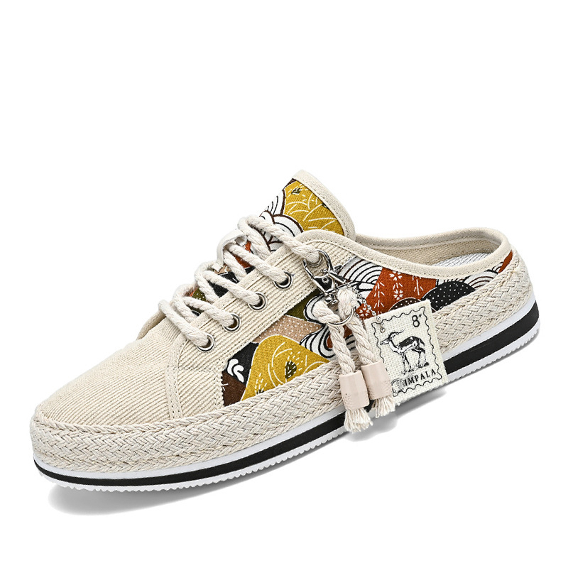 2025 tavaszi és nyári új, divatos, sokoldalú, ifjúsági, alkalmi, lélegző, szövetből készült férfi cipők, alkalmi, bebújós cipők