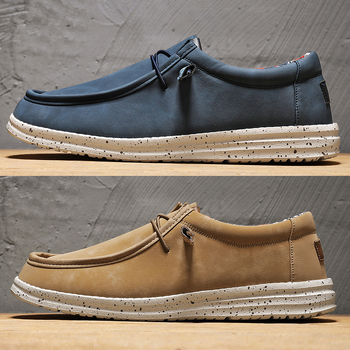 Ανδρικά Παπούτσια Νέα Άνοιξη 2025 Άνετα Αναπνέοντα Φυλλώδη Παπούτσια Μπαμπά Σλιπ-ον Υφασμάτινα Παπούτσια Ανδρικά Casual Παπούτσια